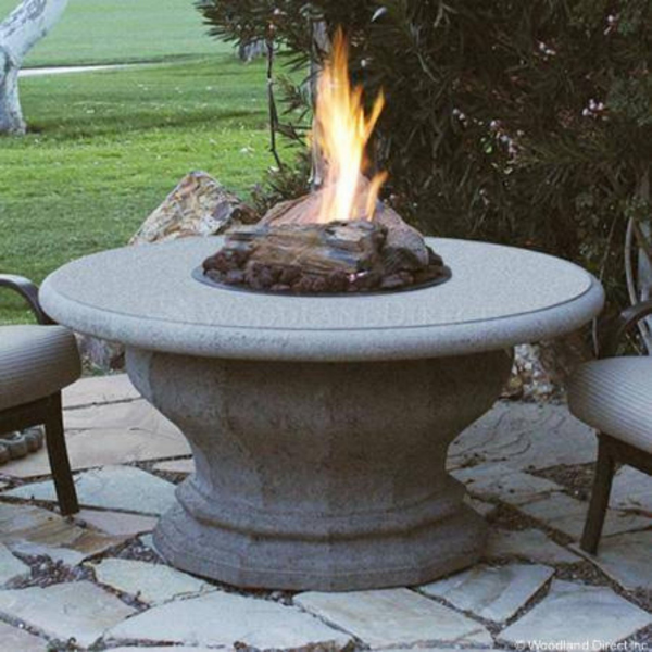 American Fyre Designs Inverted Fire Table In An Outdoor Set Up
