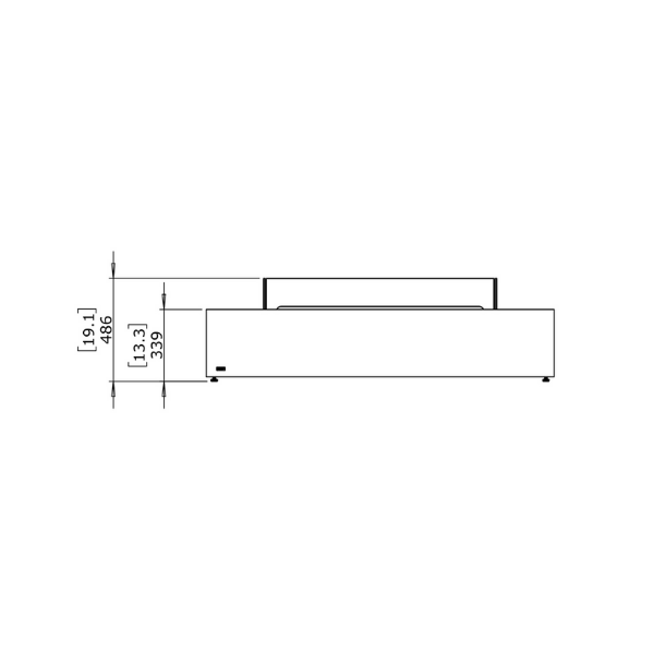 Ecosmart Fire Wharf 65 Freestanding Fire Table Technical Drawing For Height Details