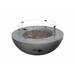 Elementi Lunar Bowl Fire Table With Windscreen Without Flame On A White Background