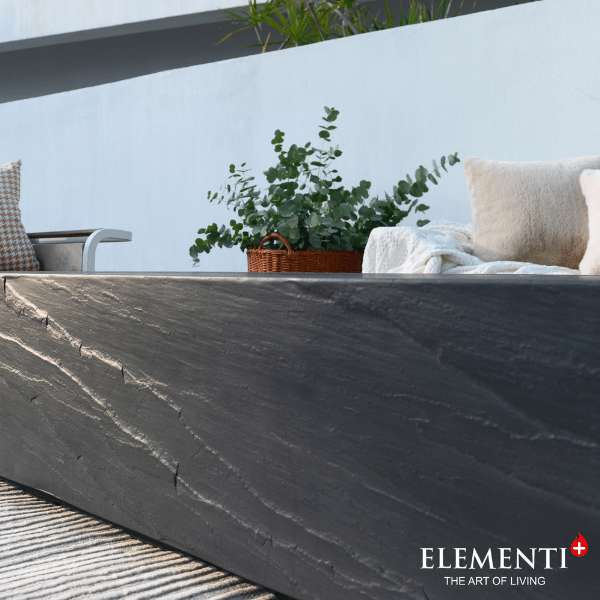 Elementi Plus Cape Town Fire Pit OFG410SL Side VIew Texture of Concrete