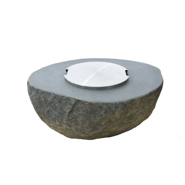 Elementi Stainless Steel Lid For Metropolis Fire Table On A Boulder Fire Table