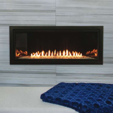 Empire Boulevard 36 Linear Vent Free Gas Fireplace Installed In An Indoor Sample Set Up_