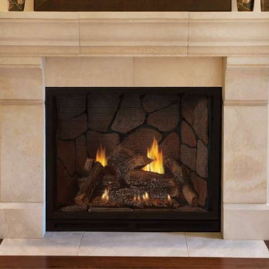 Empire Tahoe Luxury 42 Clean Face Direct Vent Gas Fireplace In An Indoor Sample Set Up