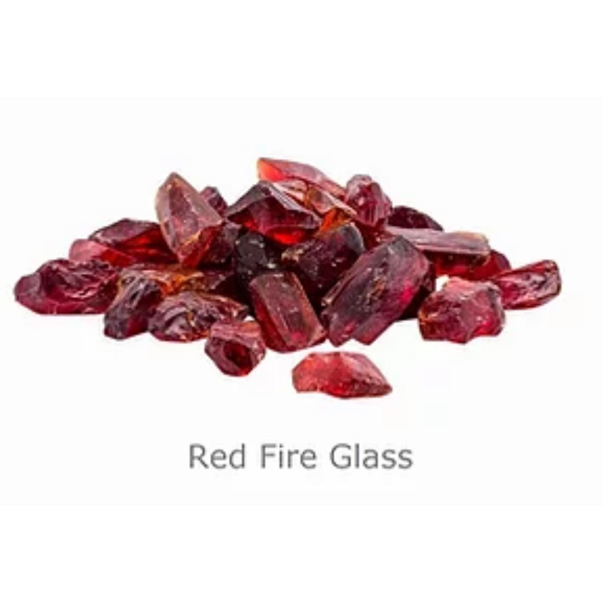 Pottery Works red fireglass sample
