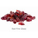 Pottery Works red fireglass sample