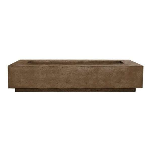 Prism Hardscapes Tavola 8 Concrete Gas Fire Pit Ph 473 In Cafe On White Background