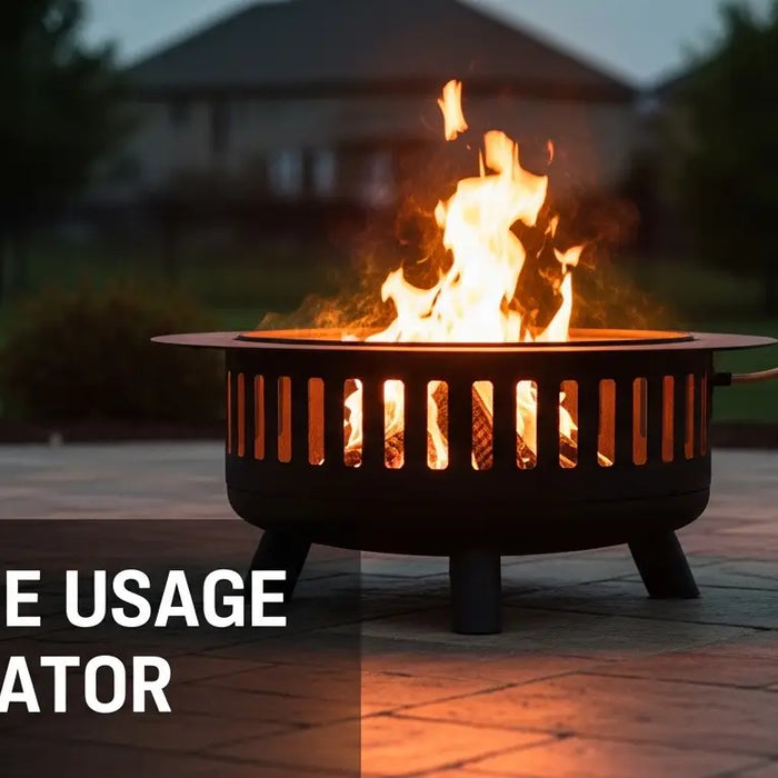 Propane usage calculator for fire pits and patio heaters
