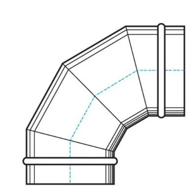 Reliable 8-inch 90-Degree Galvanized Steel Rigid Liner Venting Elbow