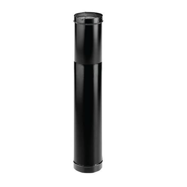 DuraVent DuraBlack Single Wall Stove Pipe 6" - Telescoping 44" to 68"