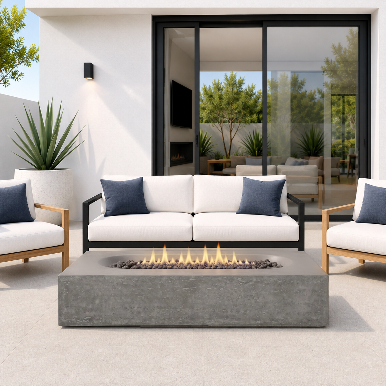 PyroMania Fire Alchemy Rectangular Fire Table -  In Stock