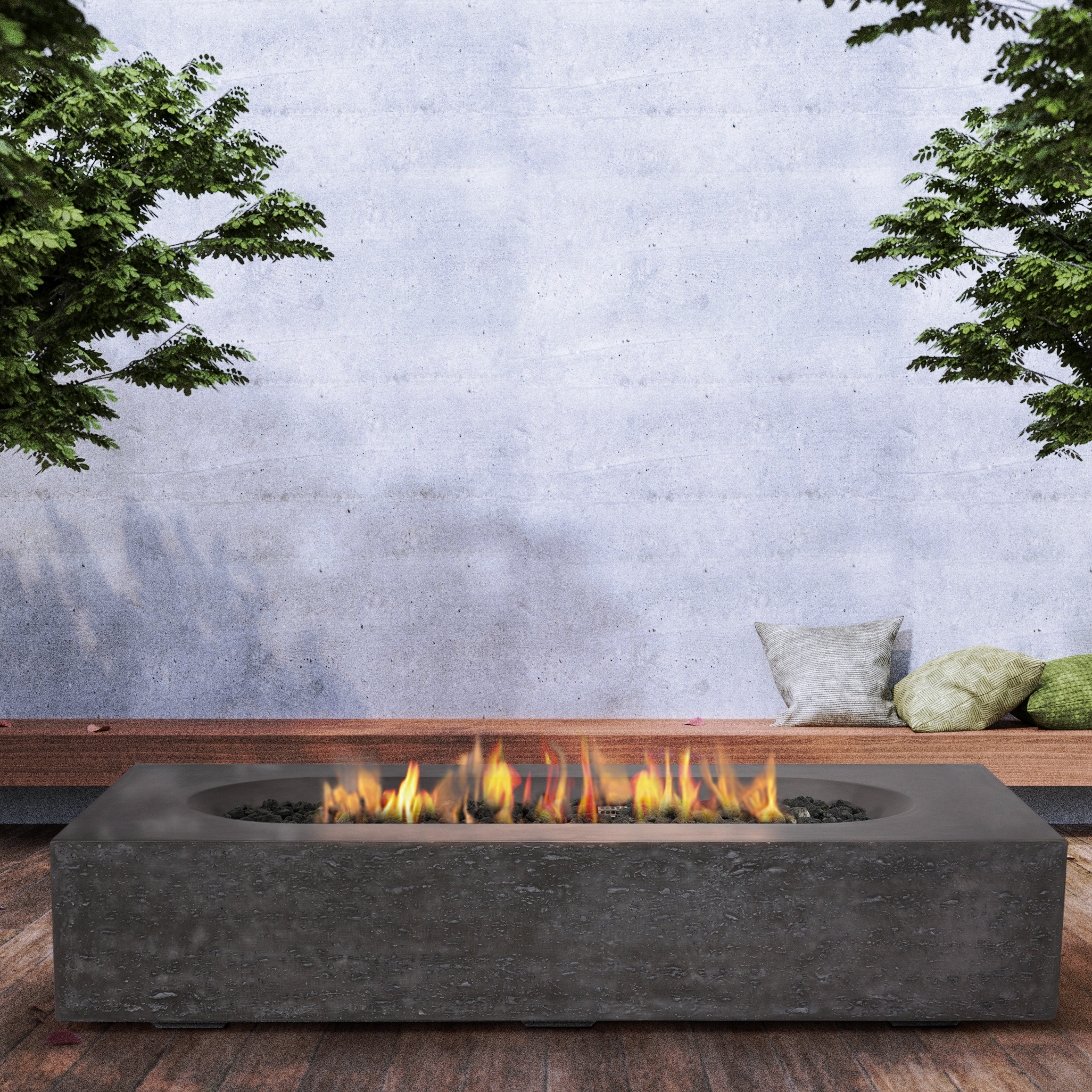 PyroMania Fire Alchemy Rectangular Fire Table -  In Stock