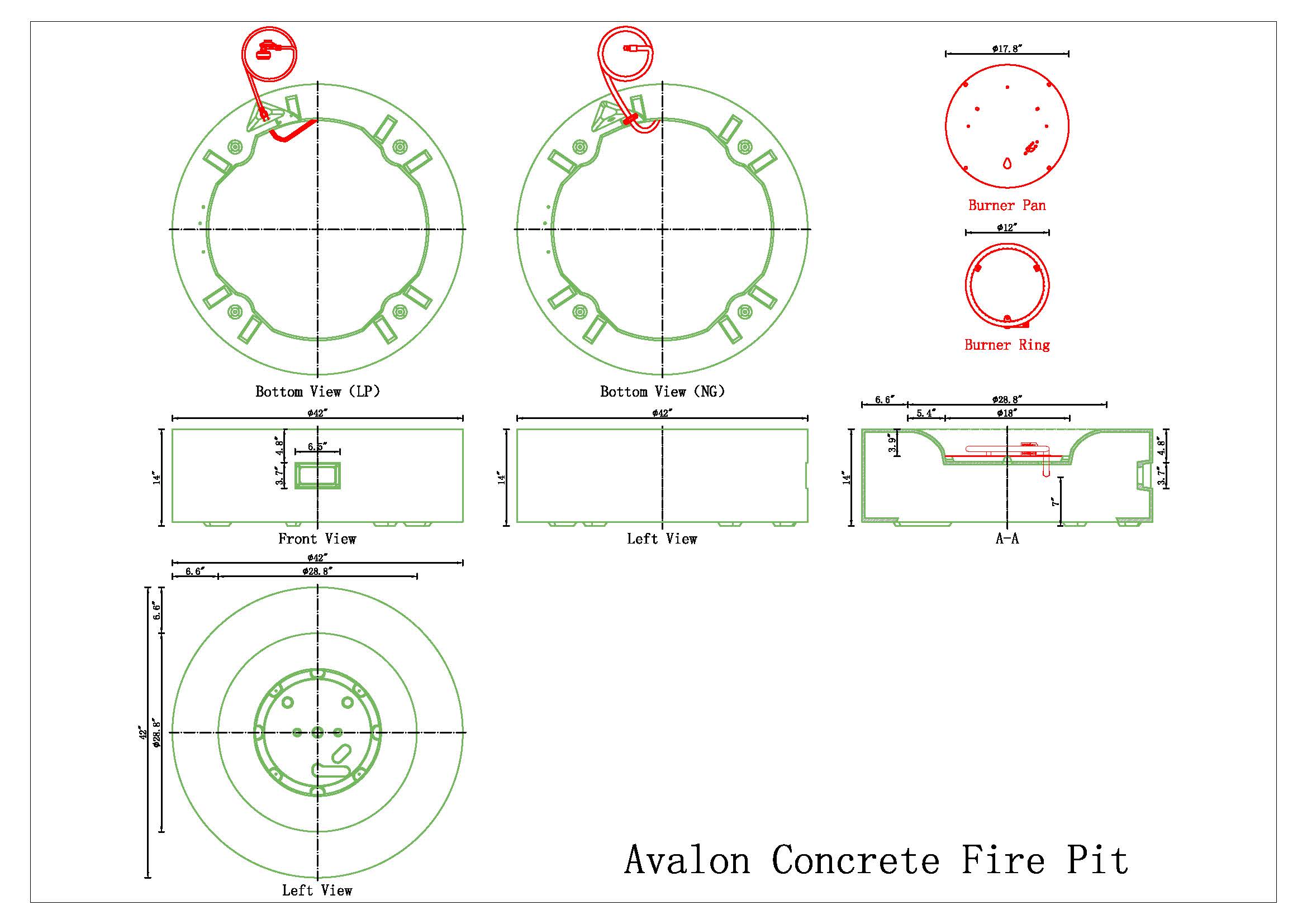 PyroMania Fire Avalon Fire Pit