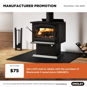 Drolet Blackcomb II Wood Stove DB02811 l Fire Pit Surplus Drolet Blackcomb II Wood Stove DB02811 l Fire Pit Surplus
