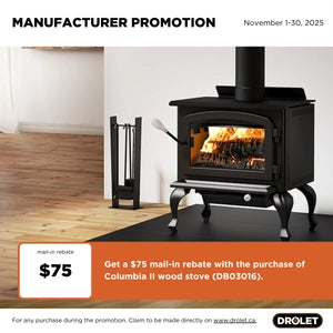 Drolet Columbia II Wood Stove DB03016