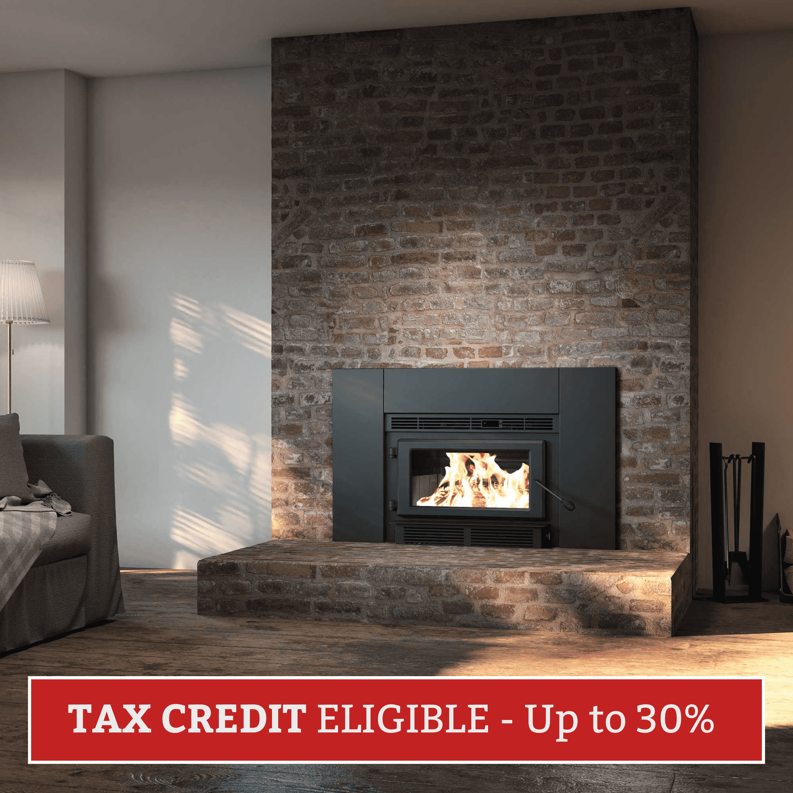 Englander Blue Ridge 150-I Compact Wood Burning Fireplace Insert with Blower