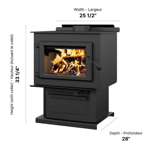 Englander Blue Ridge 300P High-Efficiency EPA Wood Stove Heats Large Spaces