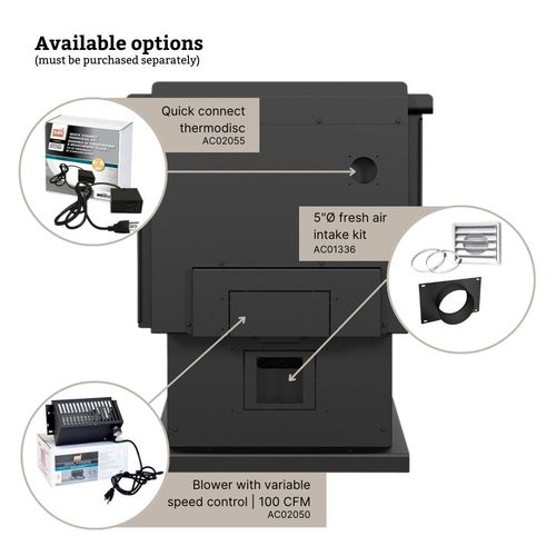Englander Blue Ridge 300P High-Efficiency EPA Wood Stove Heats Large Spaces