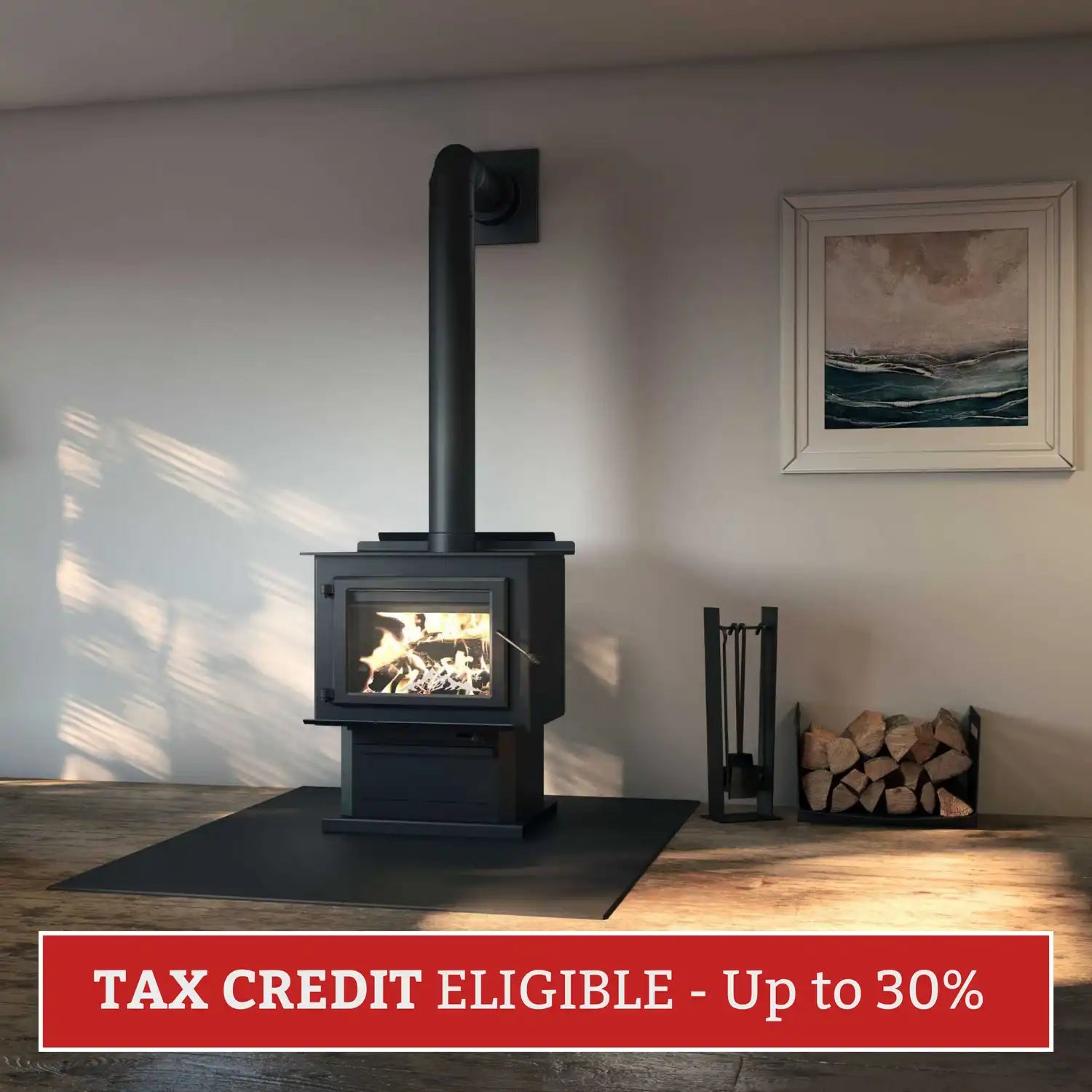 Blue Ridge 500 High-Efficiency EPA Certified Non-Catalytic Wood Burning Stove Heater ESW0012