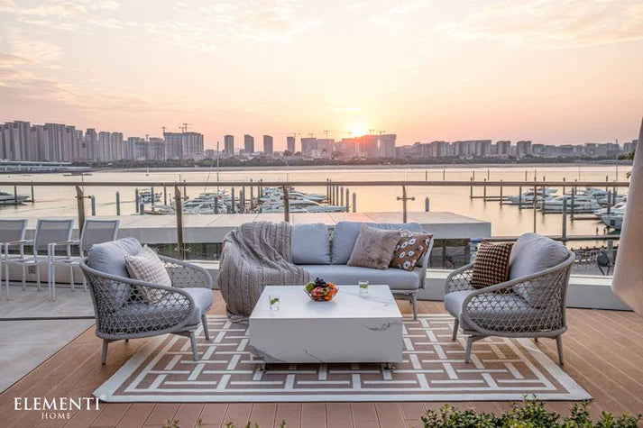 Elementi Home Sofia/Bianco Marble Porcelain Coffee Table