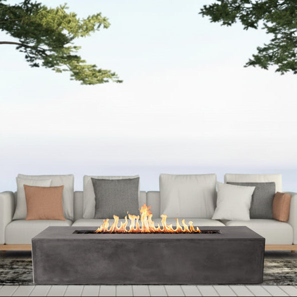 Pyromania Brut 72-inch Concrete Fire Pit Table – Modern Outdoor Design