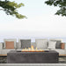 Pyromania Brut 72-inch Concrete Fire Pit Table – Modern Outdoor Design