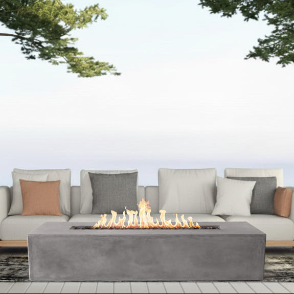 Pyromania Brut 72-inch Concrete Fire Pit Table – Modern Outdoor Design