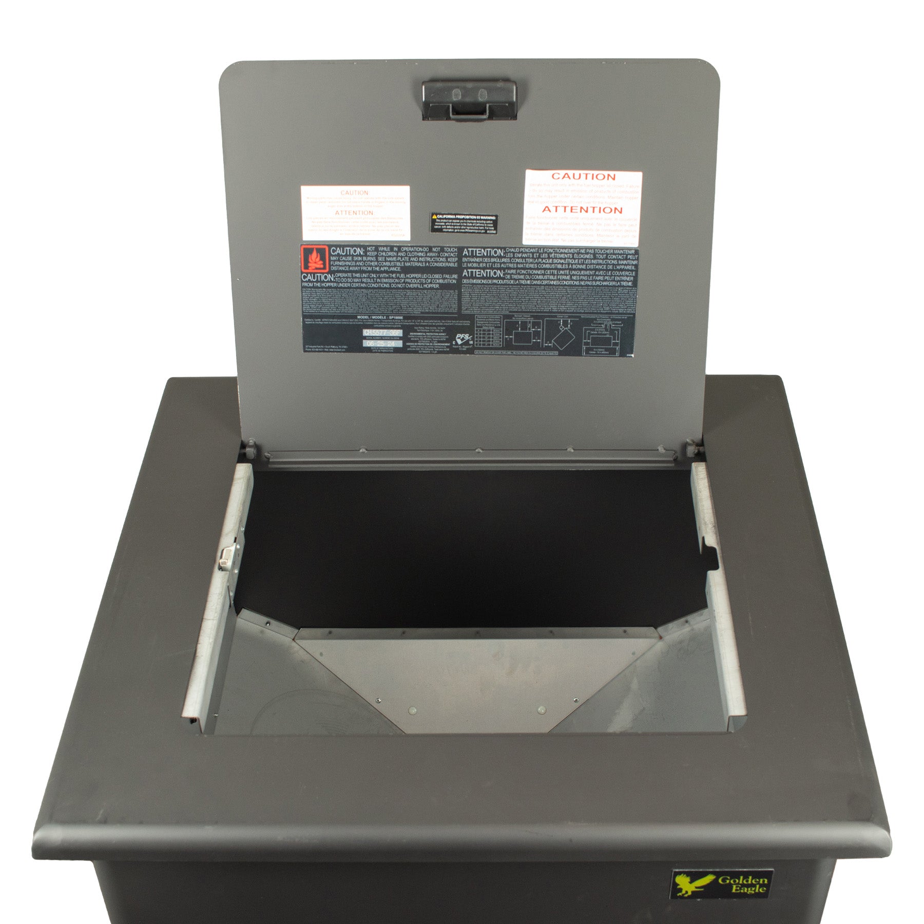 https://www.usstove.com/wp-content/uploads/2025/03/GE100E-Hopper-Open-1.jpg