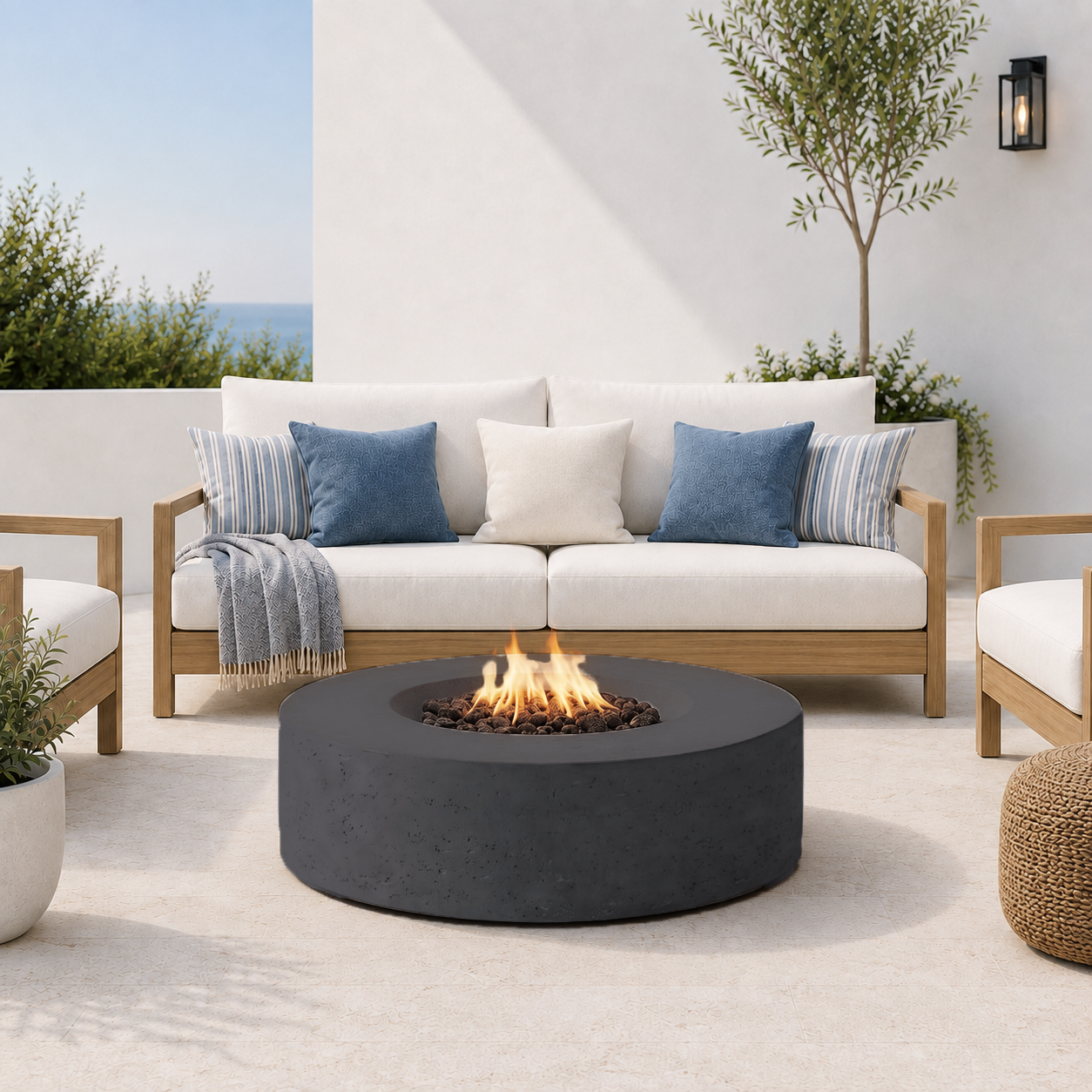 PyroMania Fire Genesis Round Concrete Fire Pit -  In Stock