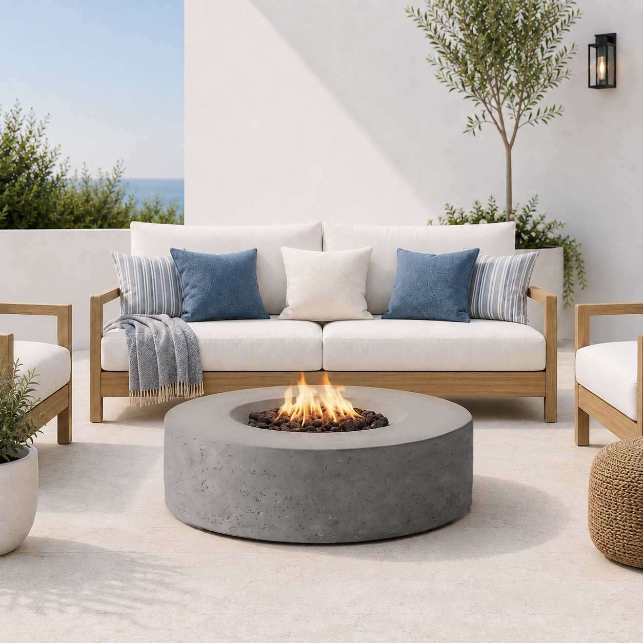 PyroMania Fire Genesis Round Concrete Fire Pit -  In Stock