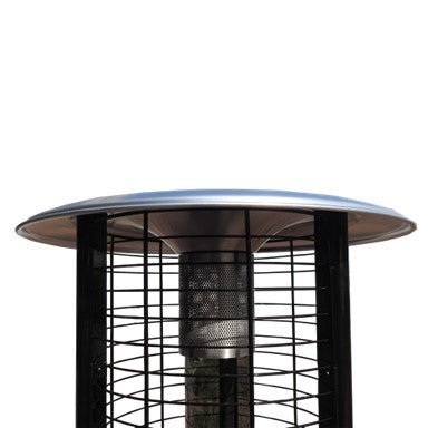 Round Commercial Glass Cylinder Patio Heater HLDS01-GCH-BLK