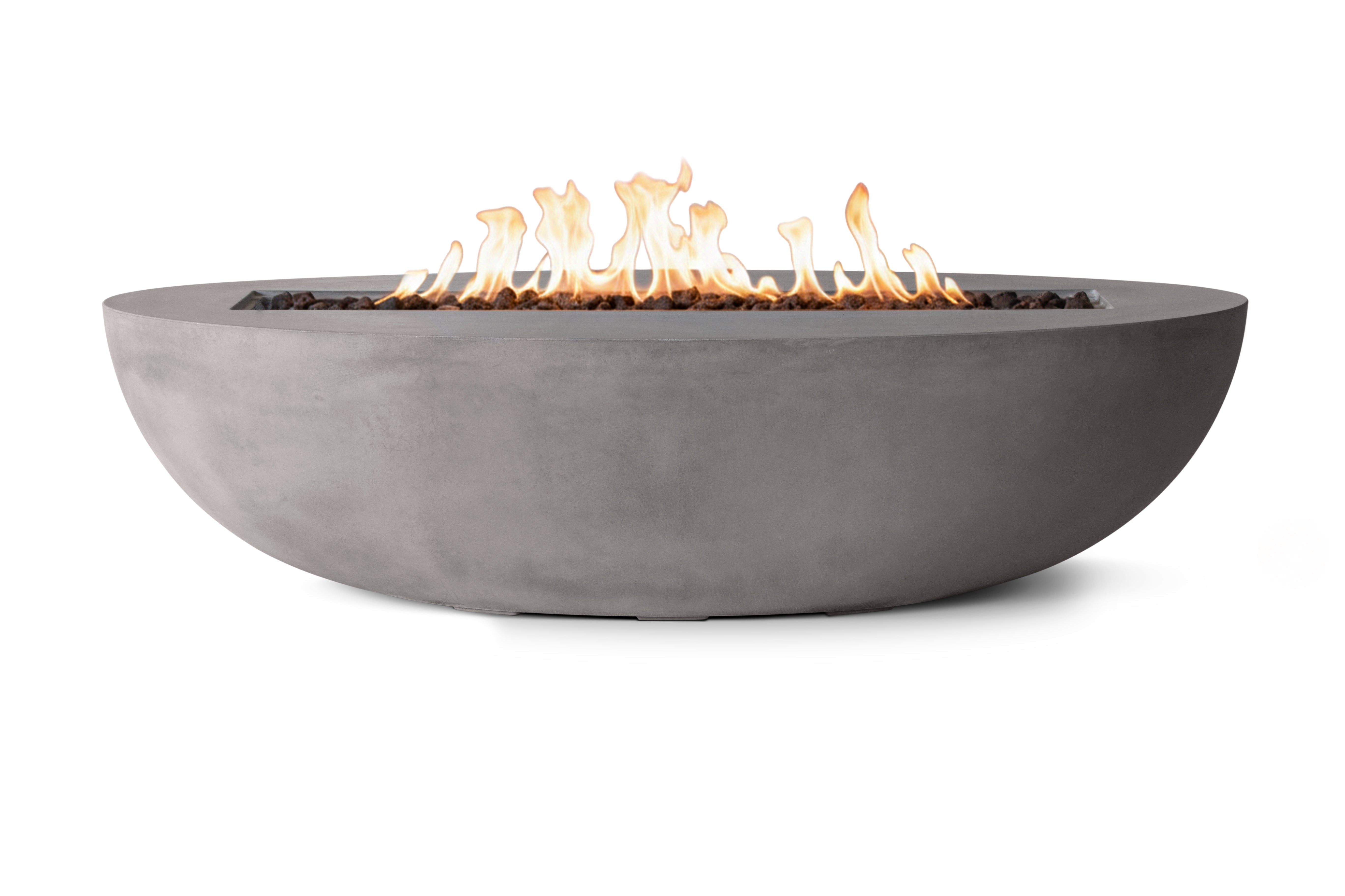PyroMania Oasis GFRC Concrete 66x33 Inch Oval Outdoor Fire Pit Table