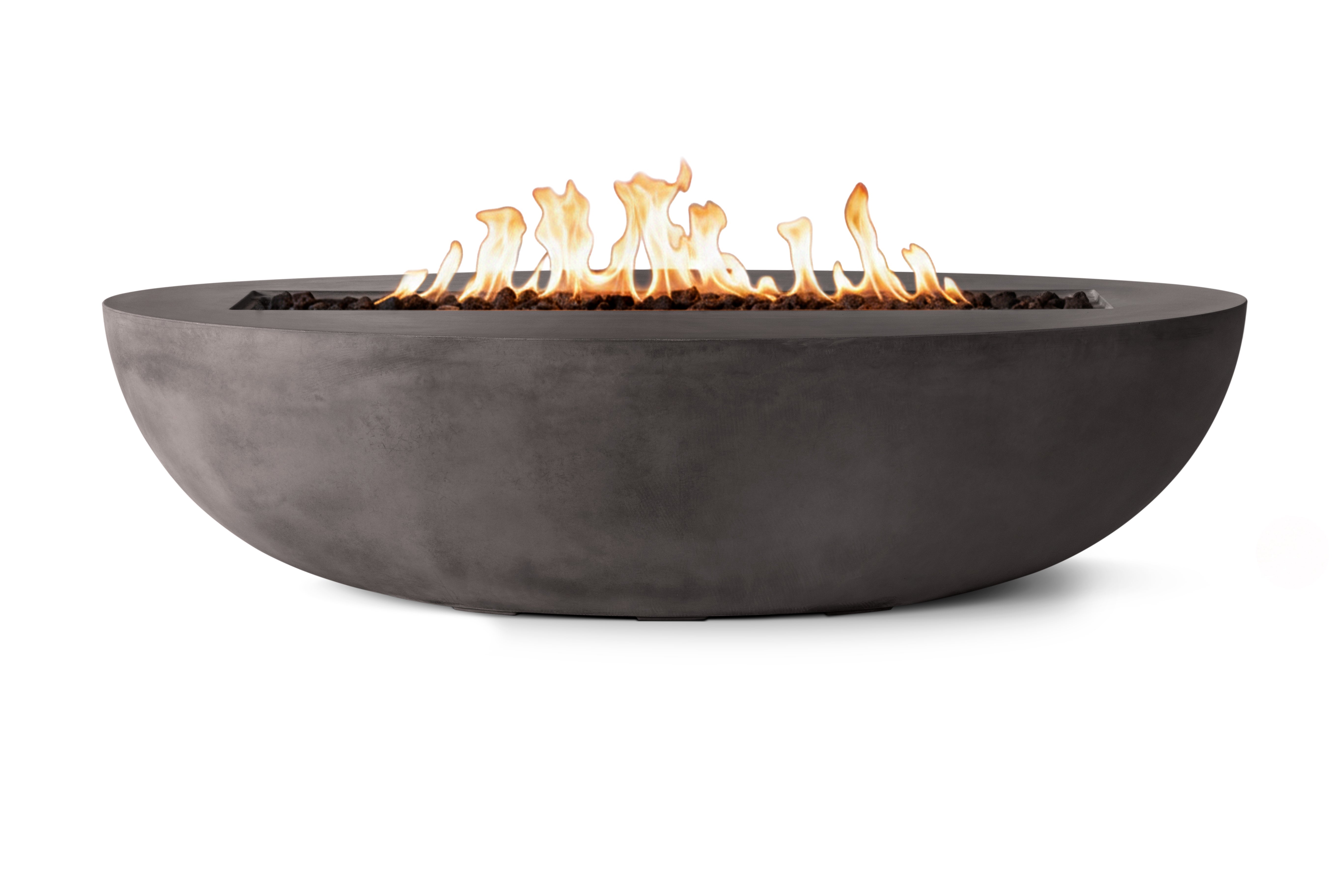 PyroMania Oasis GFRC Concrete 66x33 Inch Oval Outdoor Fire Pit Table
