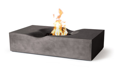 Venice Pro Rectangle Concrete Fire Pit Table, 100,000 BTU, Multiple Ignition Options
