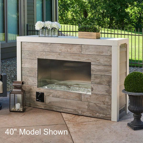 72-inch Outdoor Ready-to-Finish Linear Fireplace with Crystal Fire Plus Burner