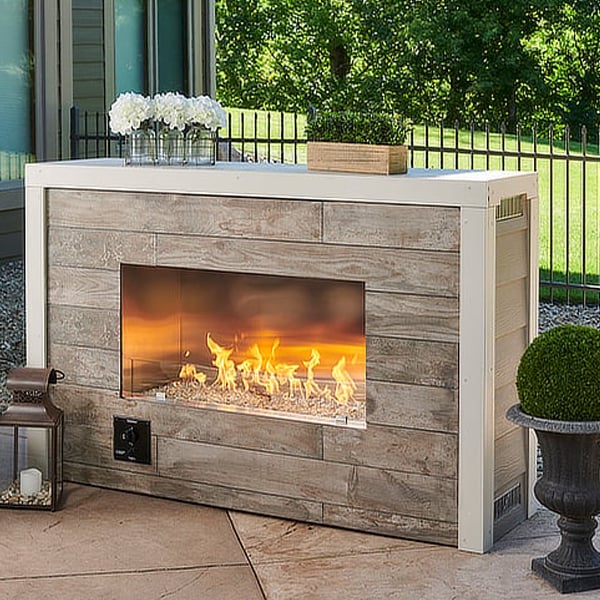Indoor Gas Fireplace with Ceramic Stone Media