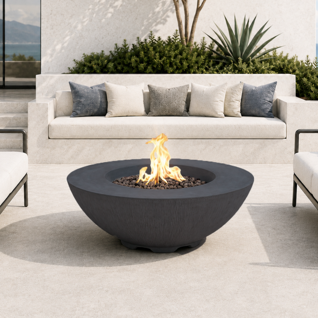 PyroMania Fire Shangri-La Concrete Fire Bowl -  In Stock