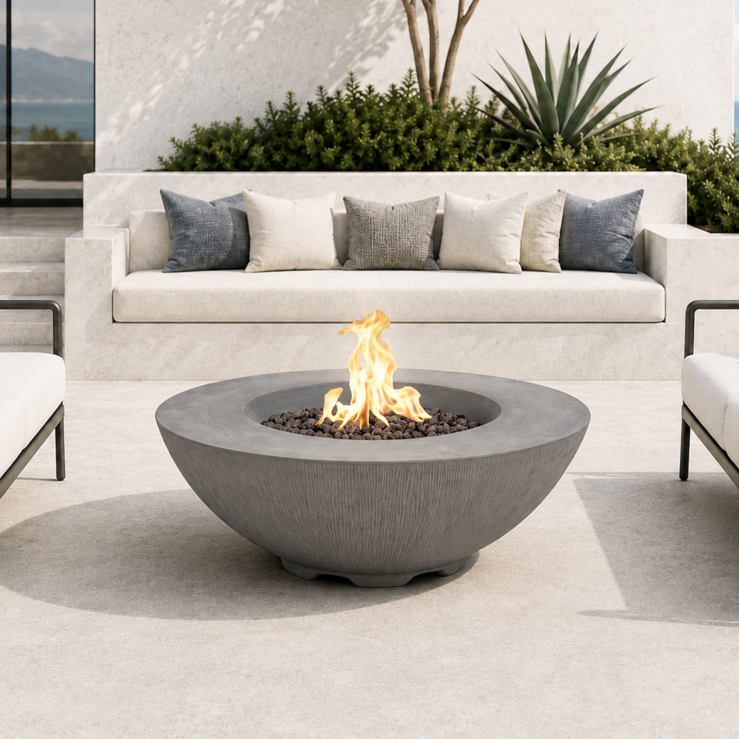 PyroMania Fire Shangri-La Concrete Fire Bowl -  In Stock