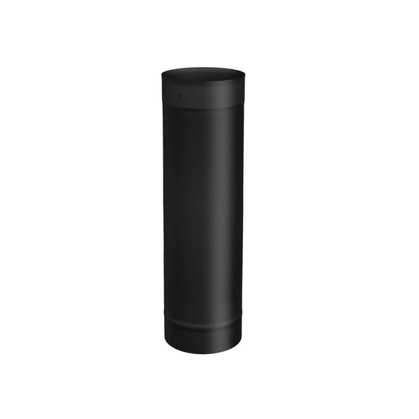 Premium 22 Gauge Black Single Wall Stove Pipe, 7x18 Inch, Welded Steel