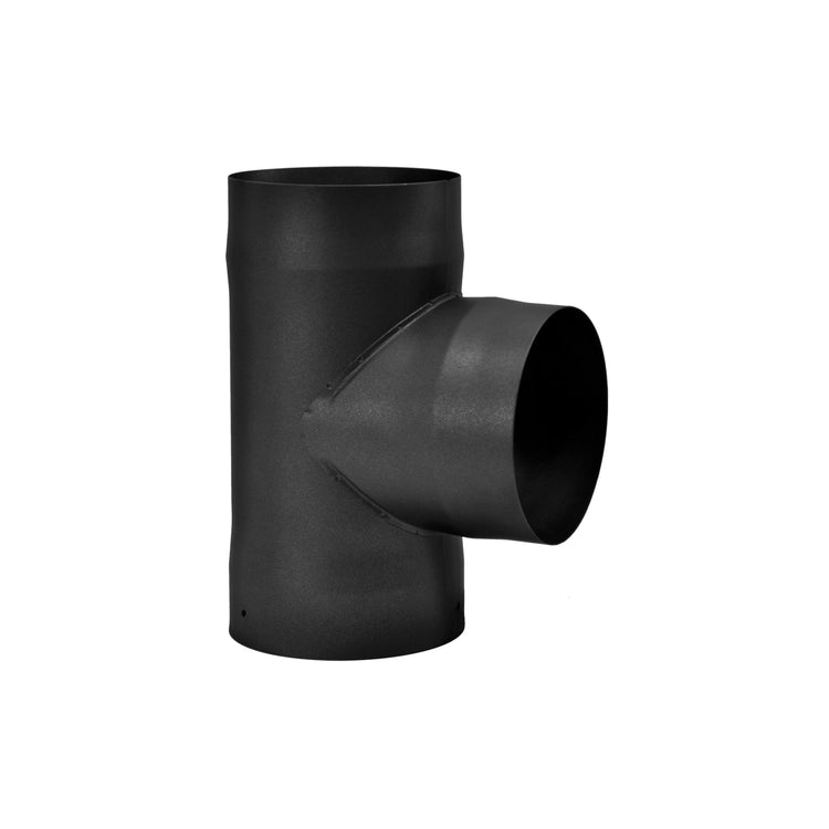 TEE WITH CAP SINGLE WALL BLACK PIPE - 7"Ø SP00111