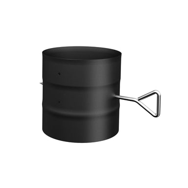 6-Inch Black Single Wall Stove Pipe Damper for Optimal Draft Control