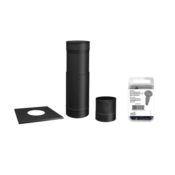 hachipo　室内　うんていタイプA 幅＋10cm ステンレス 6'' Black Single Wall Pipe for Wood Stoves l Fire Pit Surplus