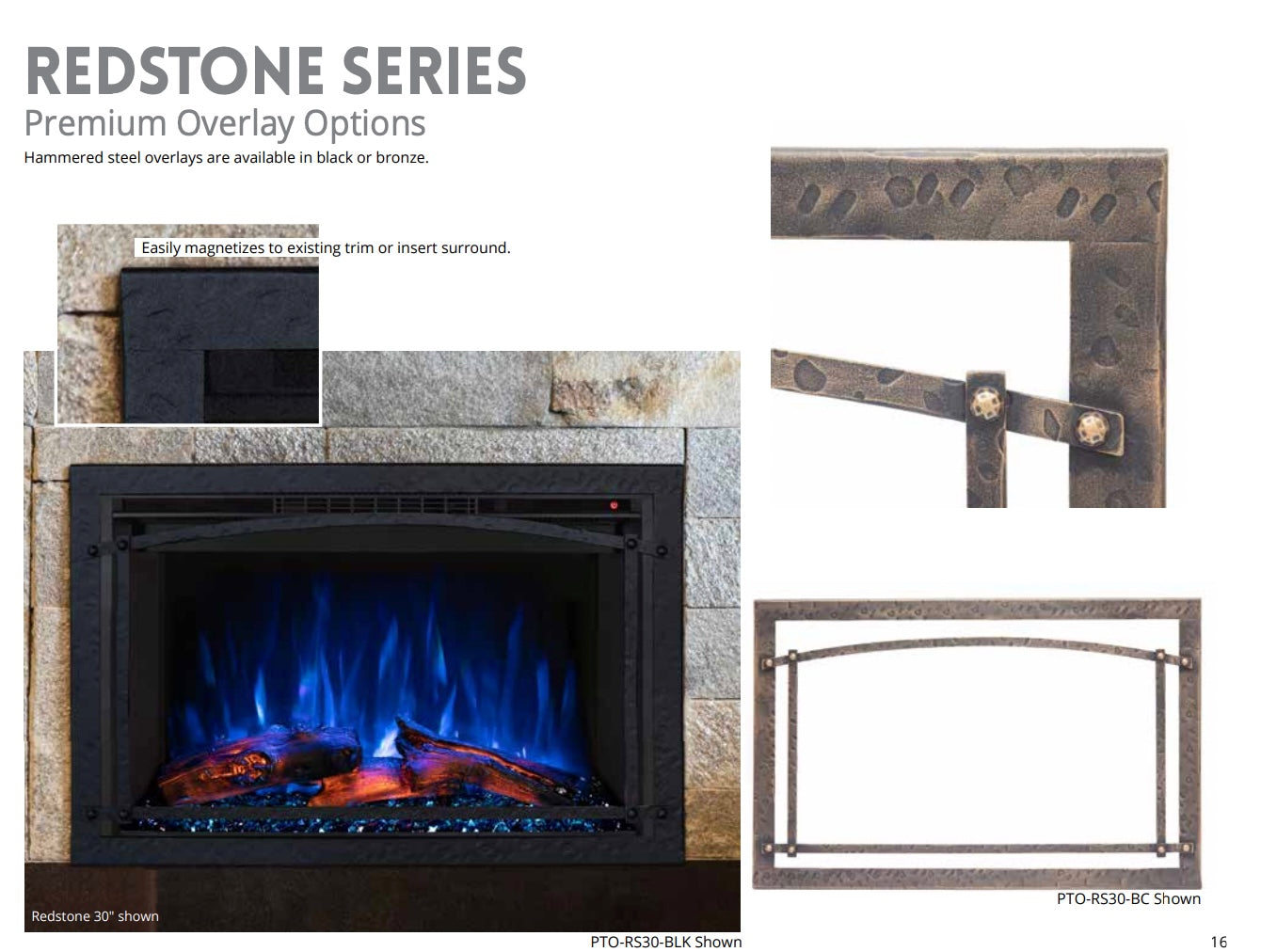 Modern Flames Redstone 30-Inch Electric Fireplace Insert with Hybrid-FX Flame Technology