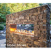 Customizable 60-inch See-Through Outdoor Gas Fireplace with Crystal Fire Plus Burner