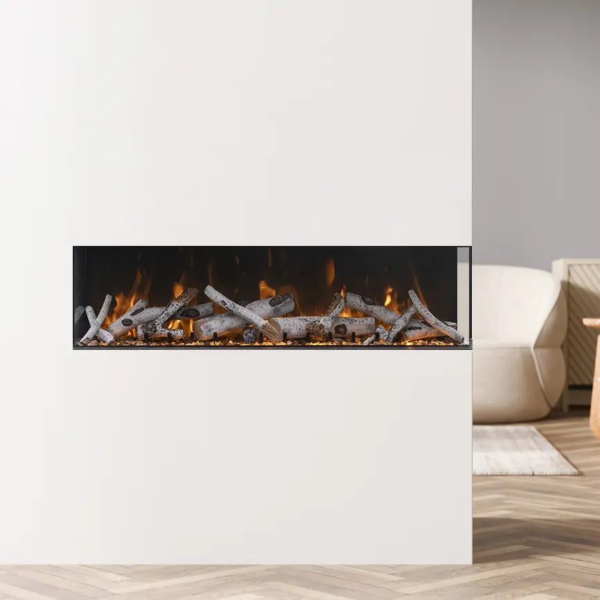 Amantii Tru View XL Deep 50-Inch Smart Electric Fireplace | WiFi Multi-Sided Modern Heater