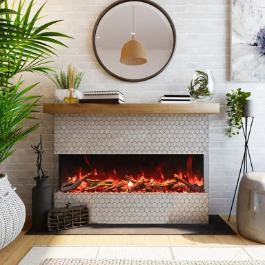 Amantii Tru View XL Deep 50-Inch Smart Electric Fireplace | WiFi Multi-Sided Modern Heater