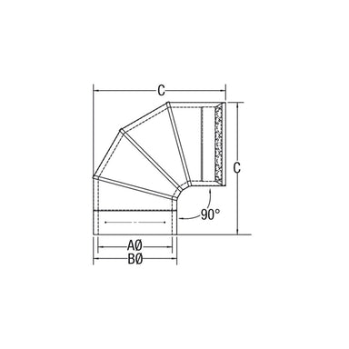 Durable 6-Inch Double Wall Stove Pipe 90-Degree Elbow for Secure Venting