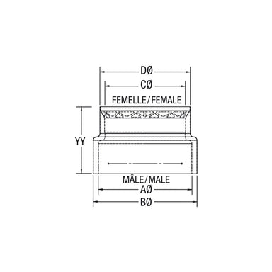 Premium Vortex Double Wall 7-to-6 Inch Stove Pipe Reducer Durable Venting