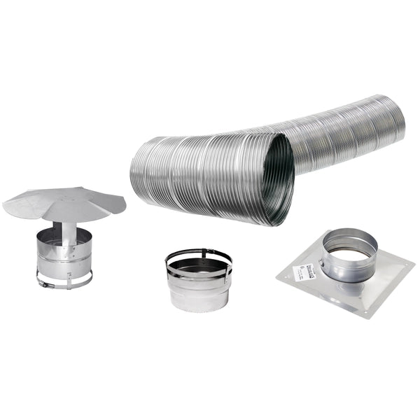 Durable 5-Inch 35-Foot Stainless Steel Flex Liner Kit for Fireplace Inserts