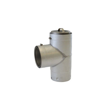 Durable 4-inch Pellet Vent Tee with Cap for Easy Inspection and Maintenance