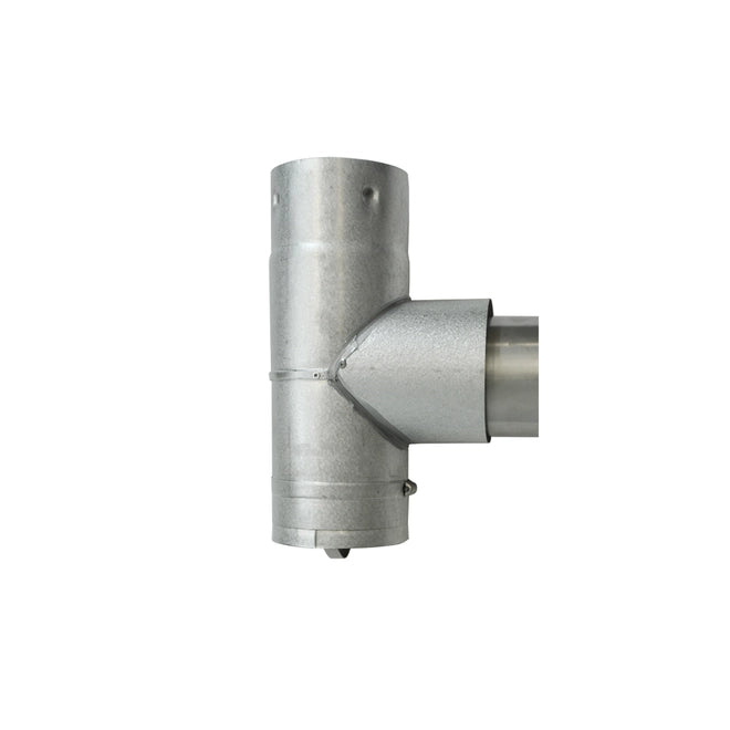 4" TO 3" PELLET STOVE TEE AND CAP ADAPTER (UNPAINTED) VOP0114